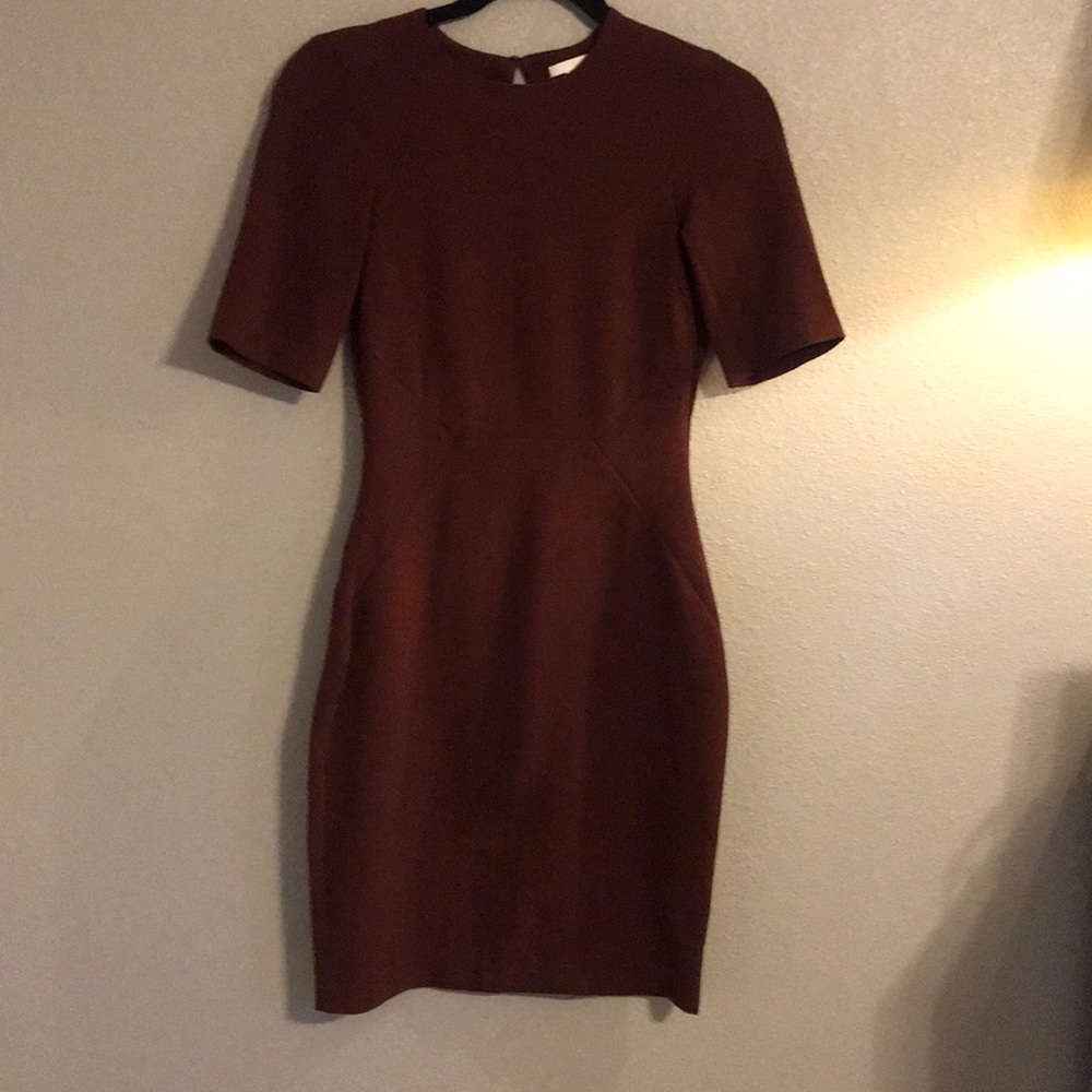 Fitted open back dress